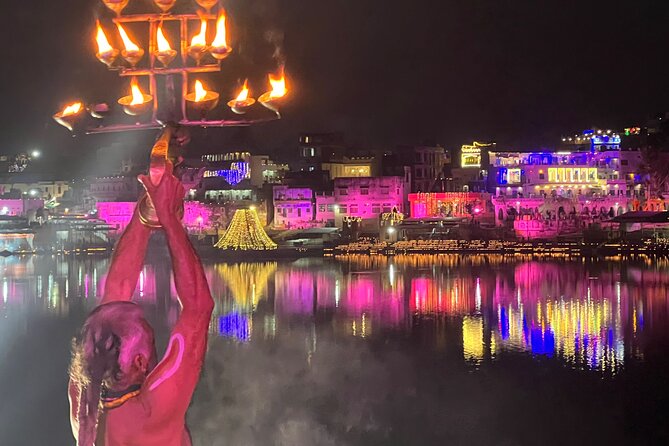 Afternoon Walk Tour with Sunset & Fire Ritual -The Pushkar Route - The fire ceremony at Brahma Ghat