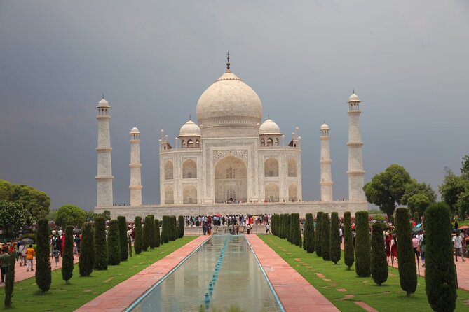 All Inclusive Taj Mahal & Agra Tour by Superfast Train From Delhi - Mehtab Bagh brings the river view