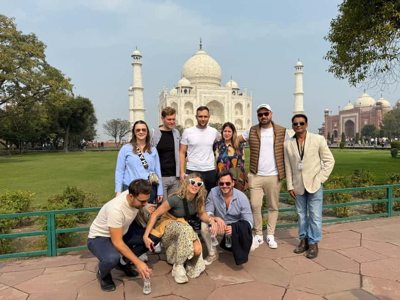 From Delhi: Taj Mahal & Agra Private Tour with 5<em> Lunch – Key points at a glance’ /></p>
<ul>
<li><strong>Early start from Delhi:</strong> Reach Agra in time for a focused visit to the Taj Mahal, with a 3 AM option for a sunrise arrival.</li>
<li><strong>Private transport:</strong> A sedan serves groups of one or two, an SUV carries three to five, and a 12-seat minivan handles six to twelve.</li>
<li><strong>Three Agra sights:</strong> The plan covers the Taj Mahal, Agra Fort, and Baby Taj, with Mehtab Bagh also described as part of the wider experience.</li>
<li><strong>Five-star lunch option:</strong> Choose the package with an unlimited buffet lunch at a luxury hotel if you want a comfortable midday break.</li>
<li><strong>Personal guide service:</strong> Faisal and Smith are among the guides associated with past departures, with English and seven other language options available.</li>
<li><strong>Flexible pickup:</strong> Collection and drop-off are offered from Delhi, Noida, Gurugram, nearby areas, airports, railway stations, hotels, and selected Agra locations.</li>
</ul>
<h2 id="why-this-delhi-to-agra-trip-works">Why this Delhi to Agra trip works</h2>
<p><img width="820" height="461" decoding="async" src=