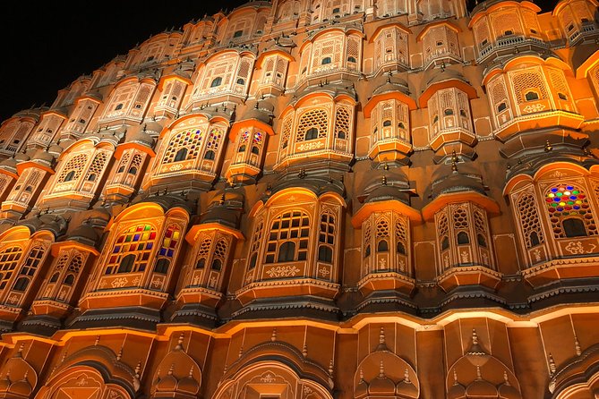 Guided Night Tour of Jaipur With Optional Street Food Tasting - Amber Fort from the road and hillside