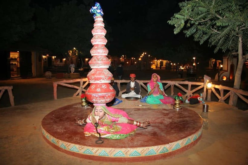 Jaipur: Cultural Evening Tour & Dinner at Chokhi Dhani - The private ride from Jaipur