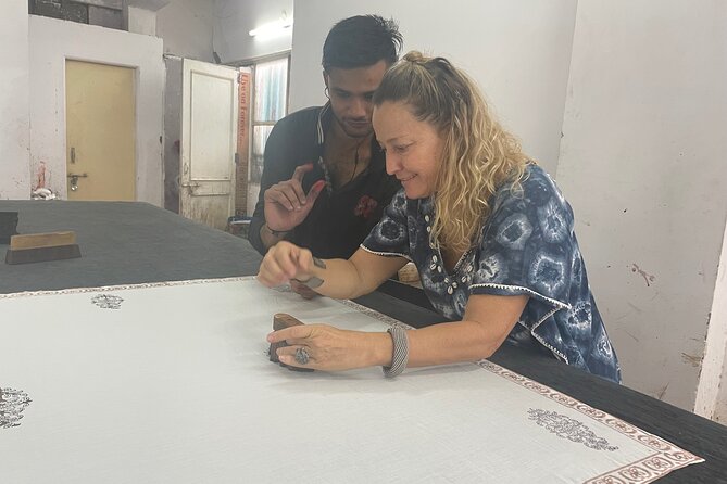 Learn Hand Block Printing Techniques & Print Your Own Fabric - Printing your own scarf, apron, tote, or table linen