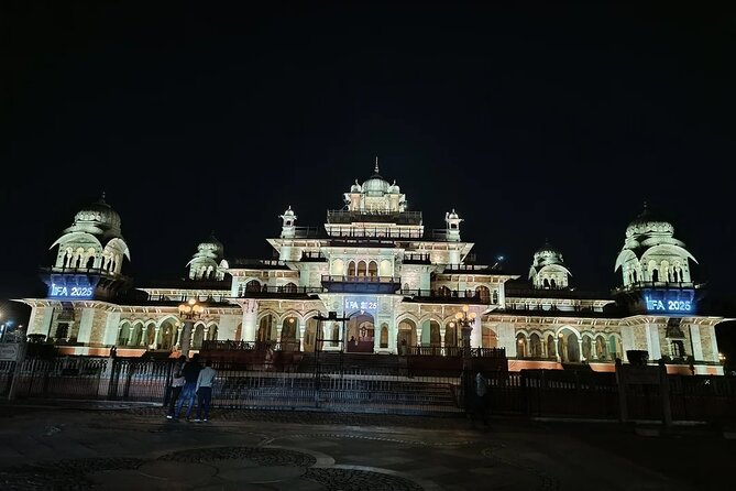 Magical Jaipur Night Tour Including Patrika Gate - Albert Hall glows beside Ram Niwas Garden