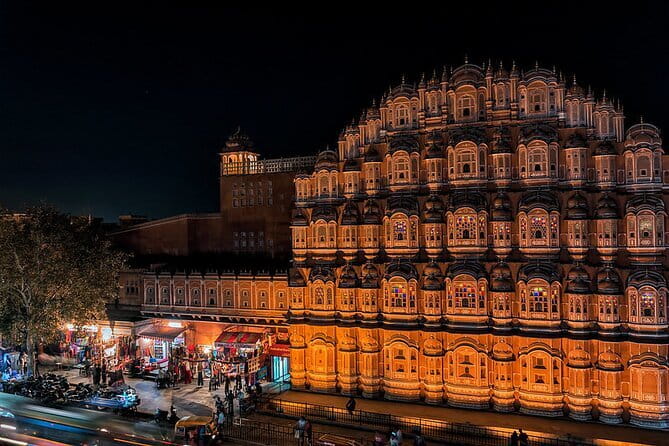 Private Jaipur Sunset Tour – Nahargarh Fort & Night Views - Jaipur after dark, with the fort as the centerpiece
