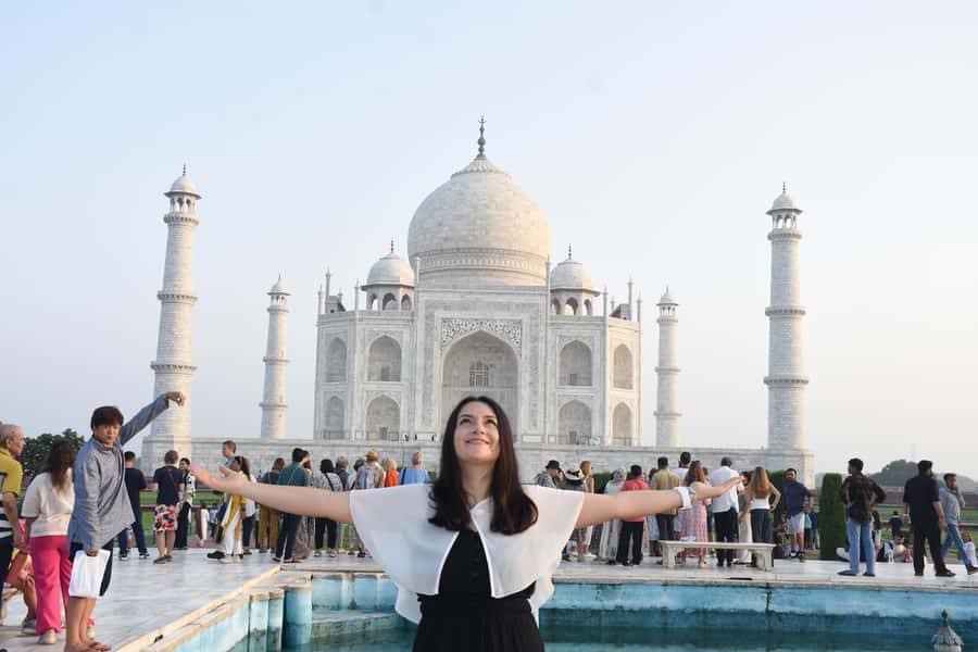 Same Day Agra/Taj Mahal Tour from Delhi – All Inclusive - Entering the Taj Mahal Before the Day Gets Away